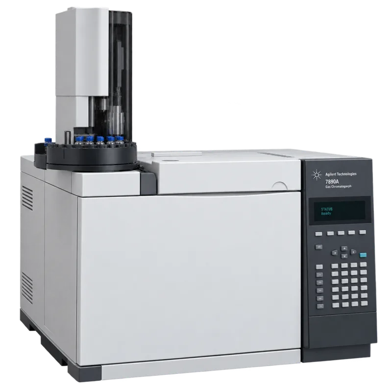 Generated CAD model illustration of a gas chromatograph with an autosampler