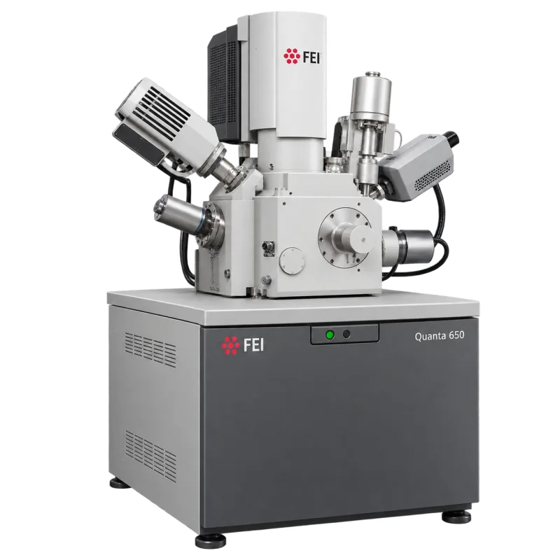Supplied CAD illustration of a FEI Quanta electron microscope for materials characterization